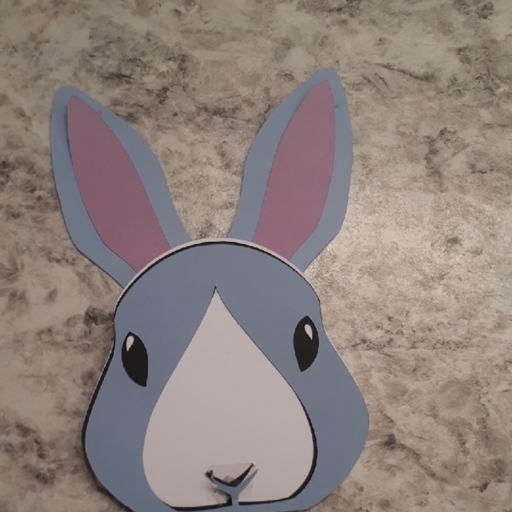 Blue and Pink Bunny Sticker